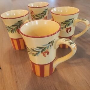 SLAH Gail Pittman Hand Painted Ceramic Mug Set of 6